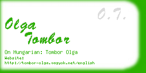 olga tombor business card